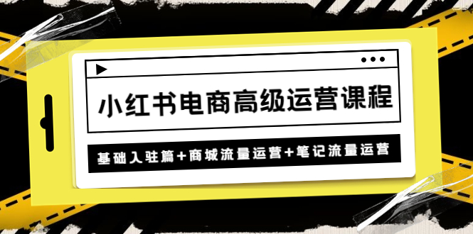 小红书电商高级运营课程：基础入驻篇+商城流量运营+笔记流量运营-创客军团