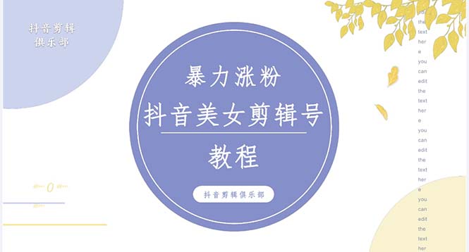 抖音快手暴力涨粉美女混剪视频教程 百分百过原创图片教程 附带违规申诉方法-创客军团