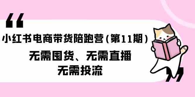 （9996期）小红书电商带货陪跑营(第11期)无需囤货、无需直播、无需投流（送往期10套）-创客军团