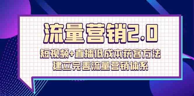 （10114期）流量-营销2.0：短视频+直播低成本获客方法，建立完善流量营销体系（72节）-创客军团