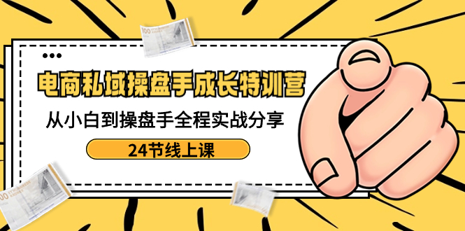 电商私域-操盘手成长特训营：从小白到操盘手全程实战分享-24节线上课-创客军团