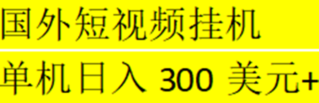 海外暴力短视频挂机全自动撸美金 单机日入300美元+【脚本免费+一对一指导】-创客军团