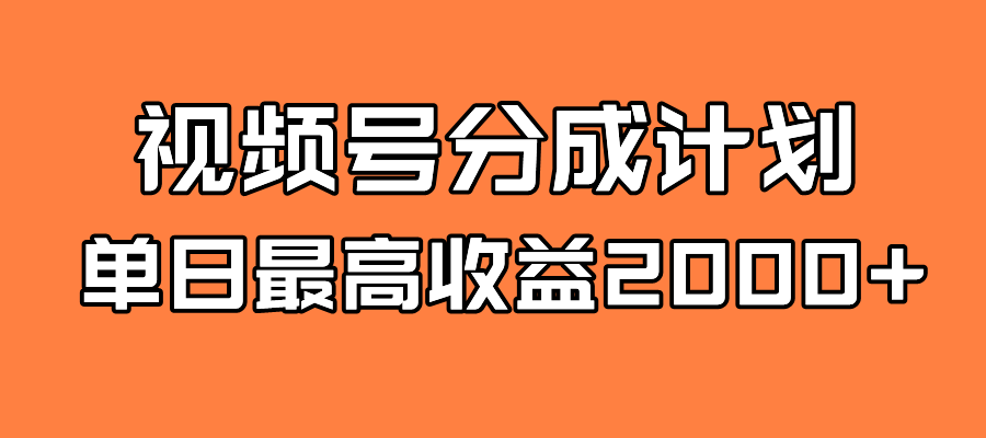 全新蓝海 视频号掘金计划 日入2000+-创客军团