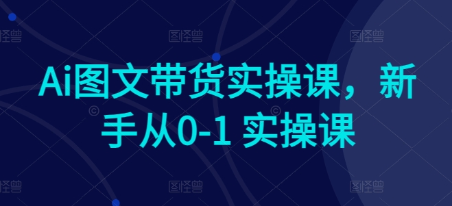 Ai图文带货实操课，新手从0-1 实操课-创客军团